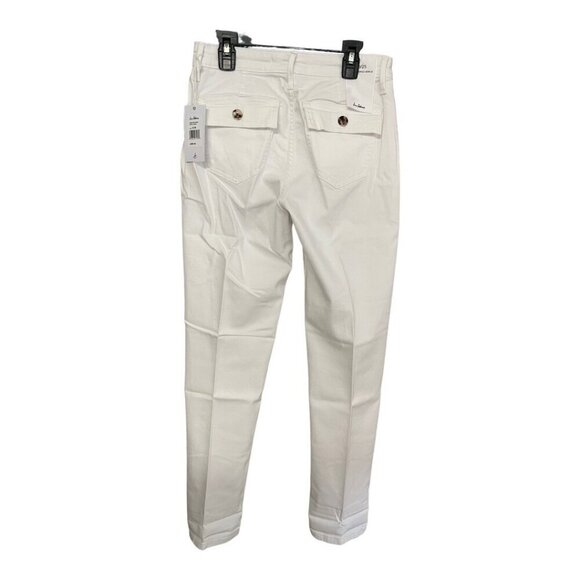 Sam Edelman The Cargo Utility Ankle Pant~Size 0/25~White Stylish Classic NEW - Picture 3 of 9